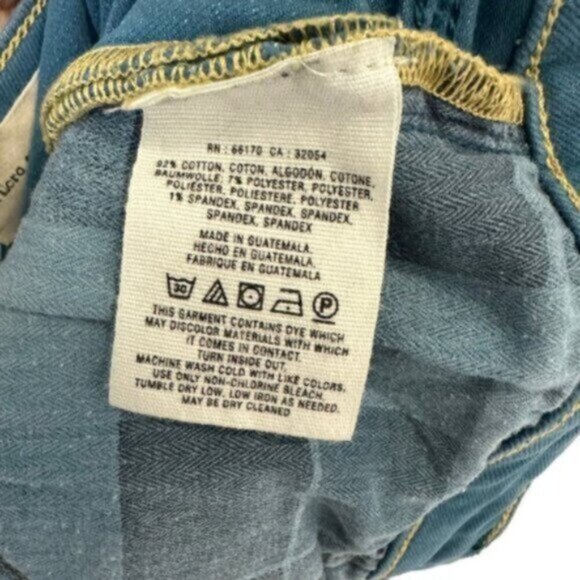 Pilcro and the letterpress By Anthropologie | Teal Denim Skinny Jeans Size 26 - Picture 9 of 9